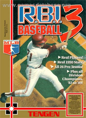 Cover R.B.I. Baseball 3 for NES